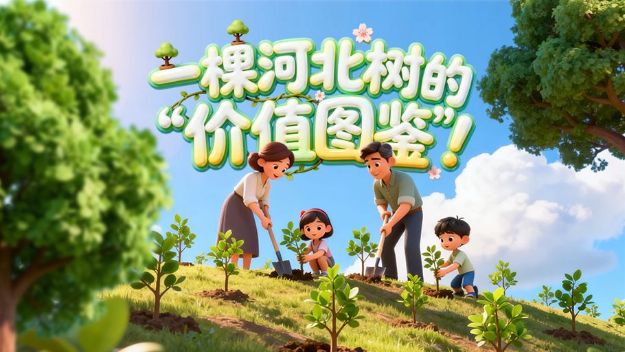AI上河北·创意长图丨一棵河北树的 “价值图鉴”！
