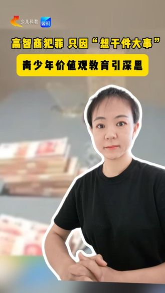 高智商犯罪 只因“想干件大事” 青少年价值观教育引深思