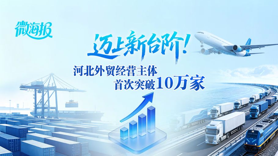 微海报丨迈上新台阶！河北外贸经营主体首次突破10万家