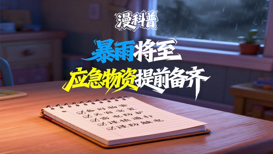 漫科普丨暴雨将至 应急物资提前备齐