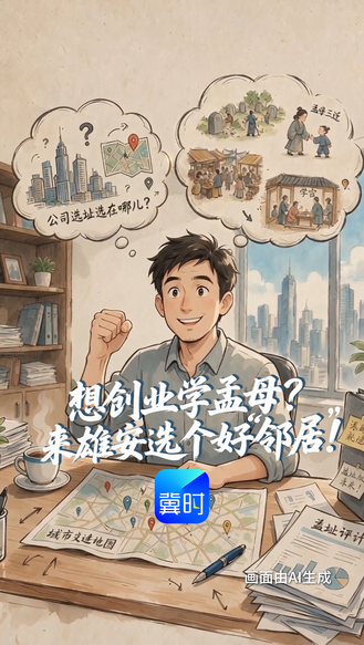 看见雄安丨想创业学孟母？来雄安选个好“邻居”！