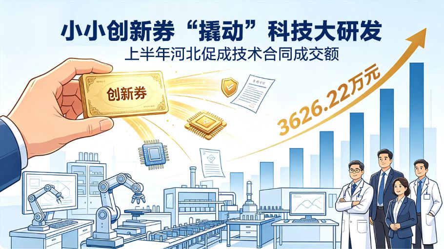 微海报丨小小创新券“撬动”科技大研发 上半年河北促成技术合同成交额3626.22万元