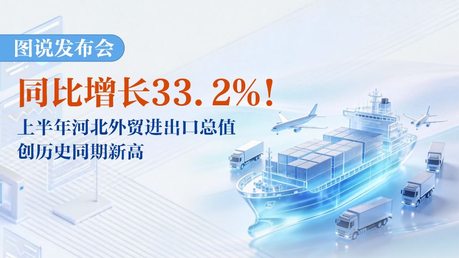图说发布会丨同比增长33.2%！上半年河北外贸进出口总值创历史同期新高