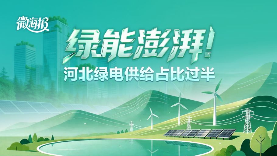 微海报丨绿能澎湃！河北绿电供给占比过半