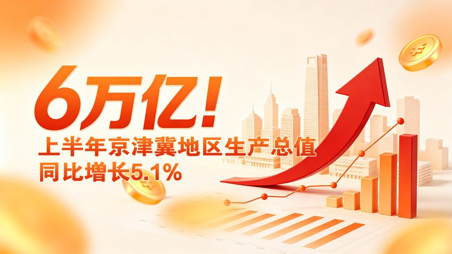 冀时长图丨6万亿！上半年京津冀地区生产总值同比增长5.1%