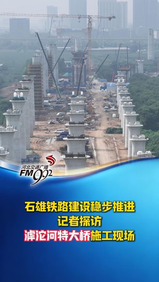 石雄铁路建设稳步推进 记者探访滹沱河特大桥施工现场 #石雄铁路 #交通出行