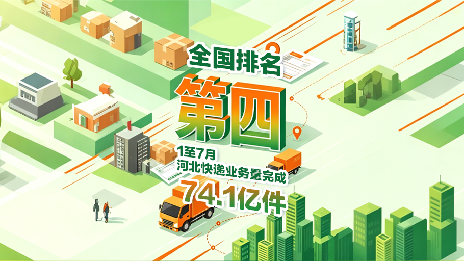 微海报丨全国排名第四！1至7月河北快递业务量完成74.1亿件