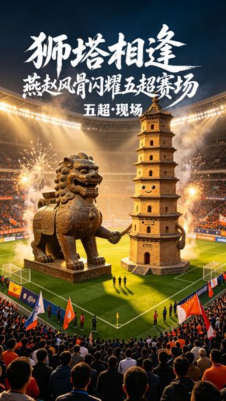 五超·现场丨狮塔相逢，燕赵风骨闪耀五超赛场!#河北五超#沧州队#定州队