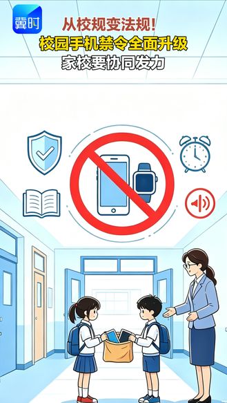 从校规变法规！校园手机禁令全面升级 家校要协同发力