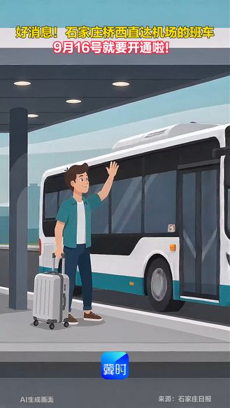 好消息 石家庄桥西直达机场的班车 9月16号就要开通啦