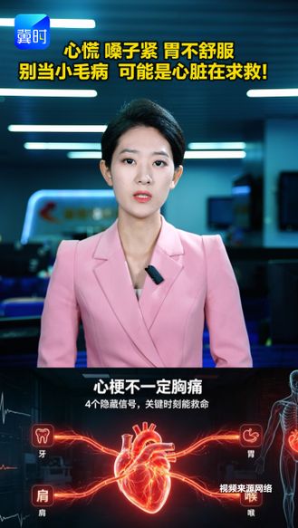 心慌 嗓子紧 胃不舒服 别当小毛病  可能是心脏在求救！
