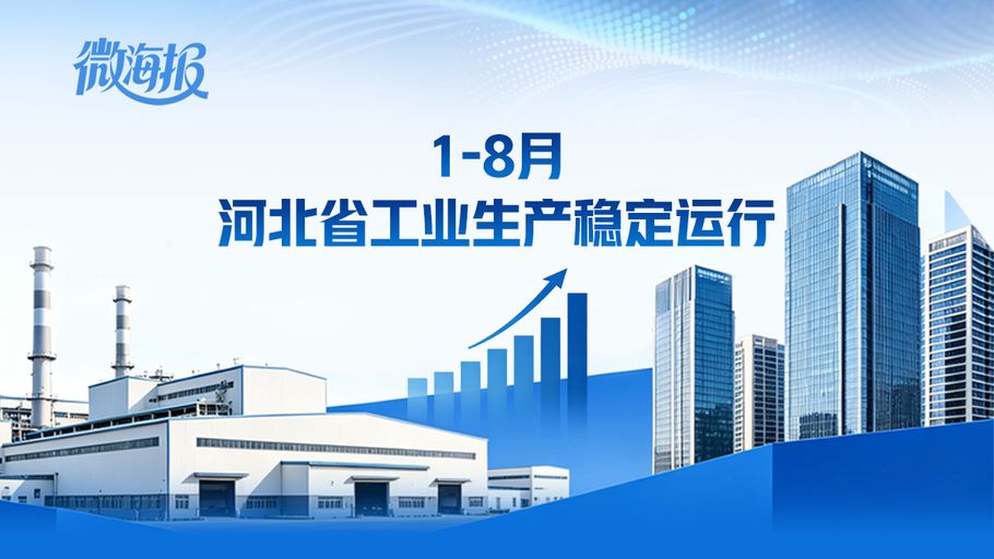 微海报丨1-8月河北省工业生产稳定运行