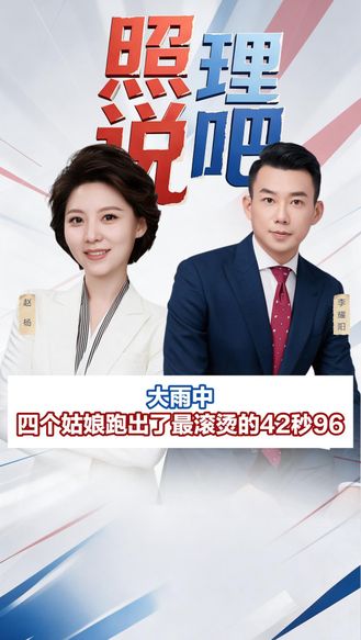大雨中 四个姑娘跑出了最滚烫的42秒96