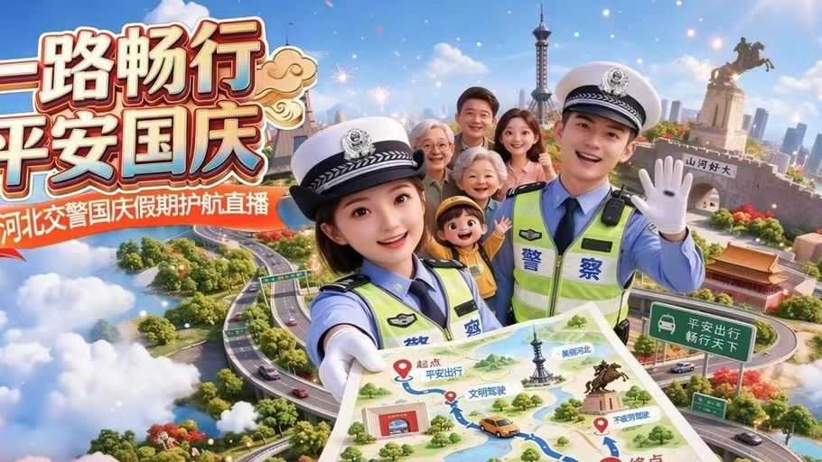 【冀时直播】一路畅行平安国庆 河北交警国庆假期护航直播
