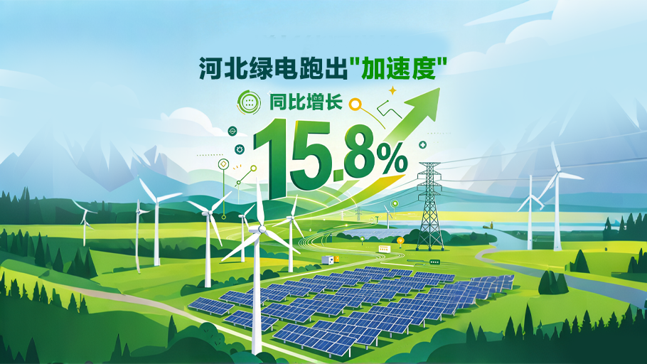 微海报丨同比增长15.8% 河北绿电跑出“加速度”