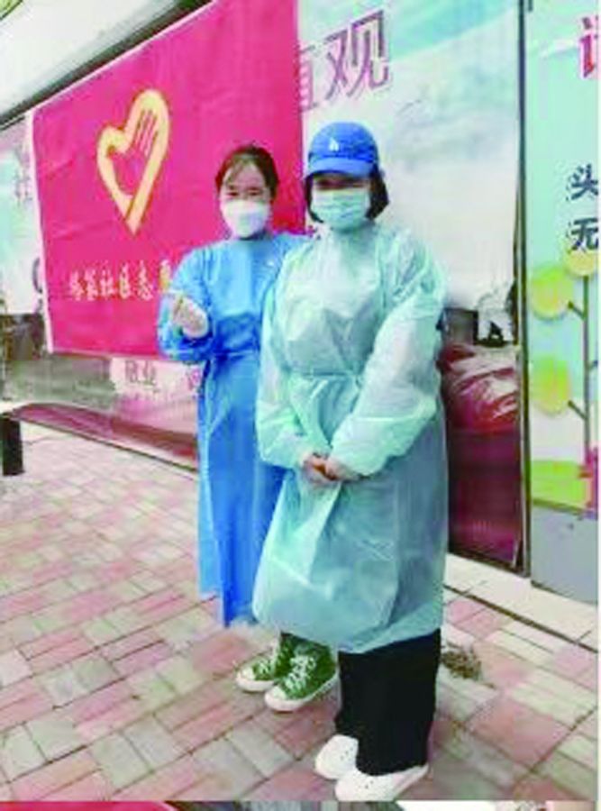 社区 塔冢社区志愿者显担当