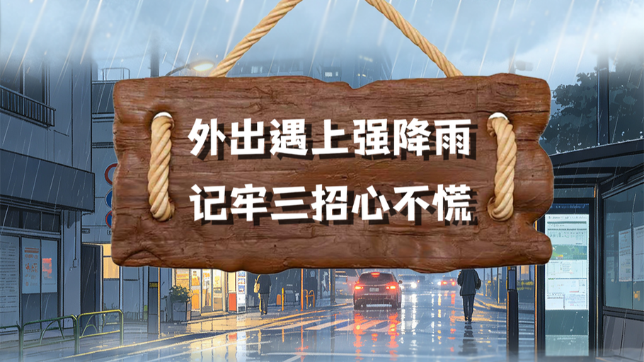 “白海豚”携雨北上，外出时遇到别慌，三招教你从容应对！