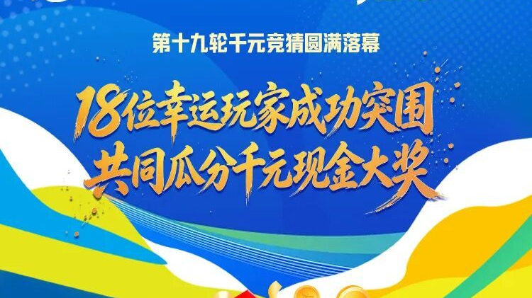 第十九轮千元竞猜圆满落幕，赢家已诞生，千元现金大奖花落谁家？