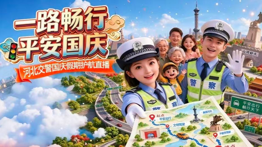 【冀时直播】一路畅行平安国庆 河北交警国庆假期护航直播